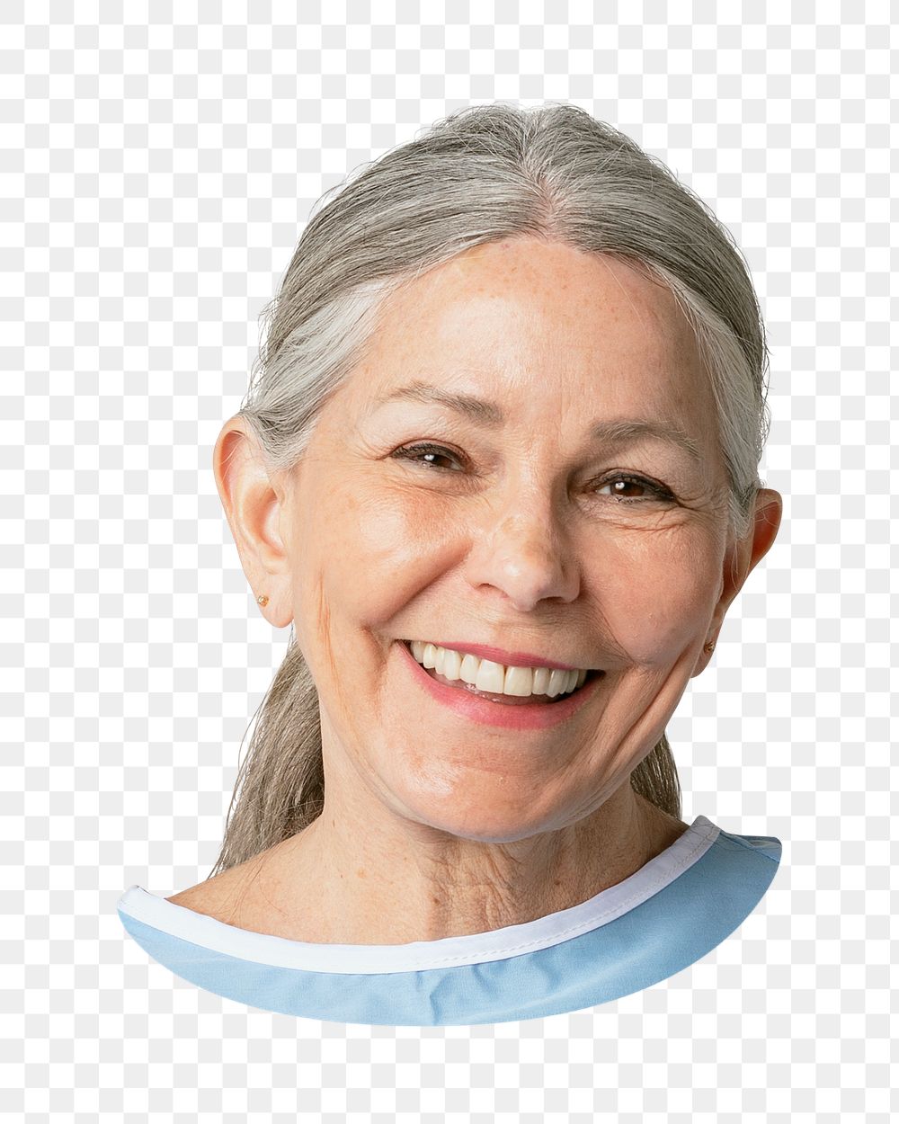 Happy old lady png, transparent background