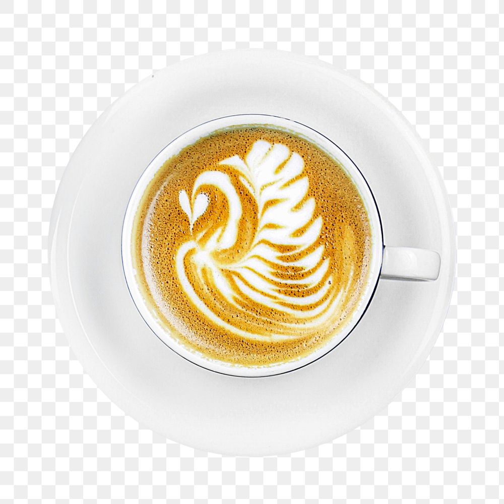 Coffee latte png, transparent background