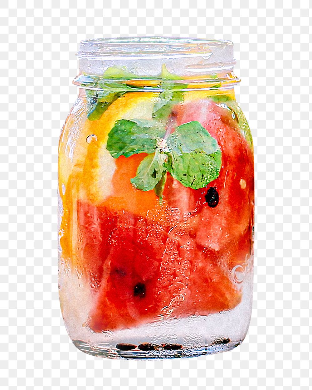 Infused water png, transparent background