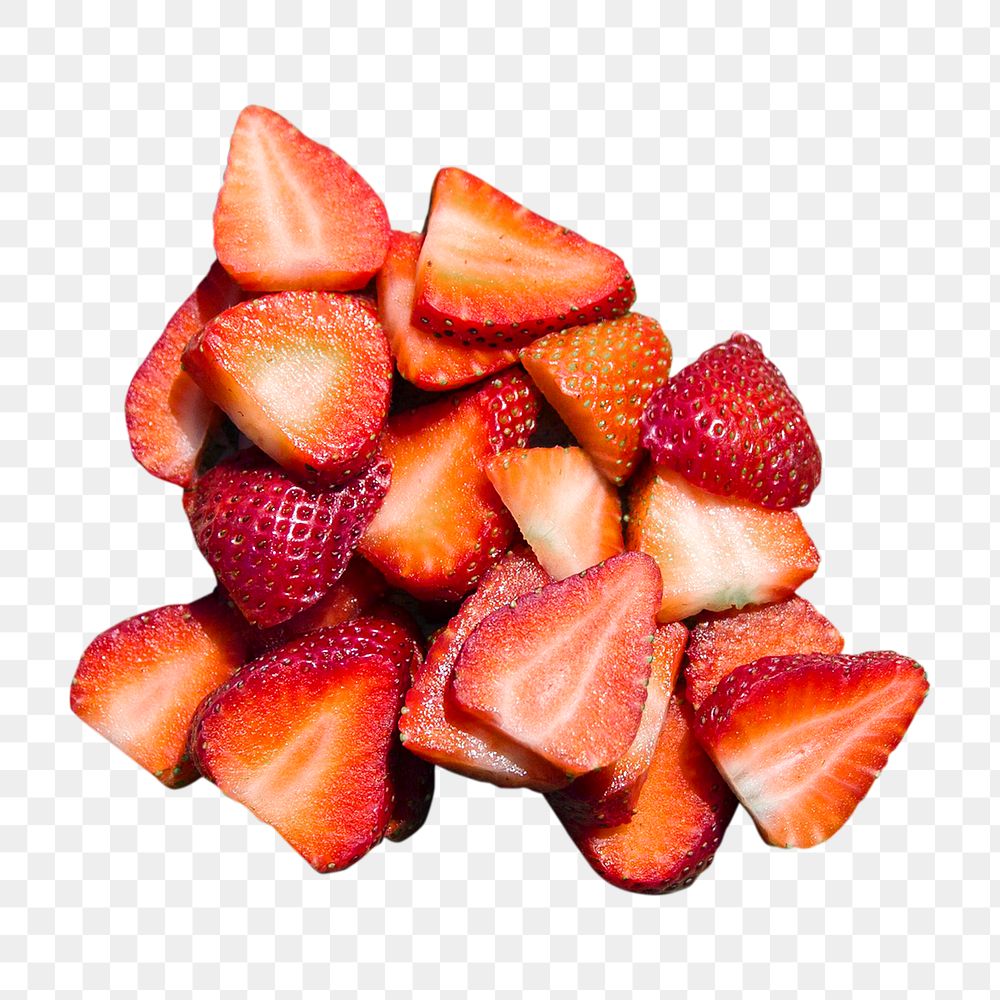 Png cut strawberry, transparent background