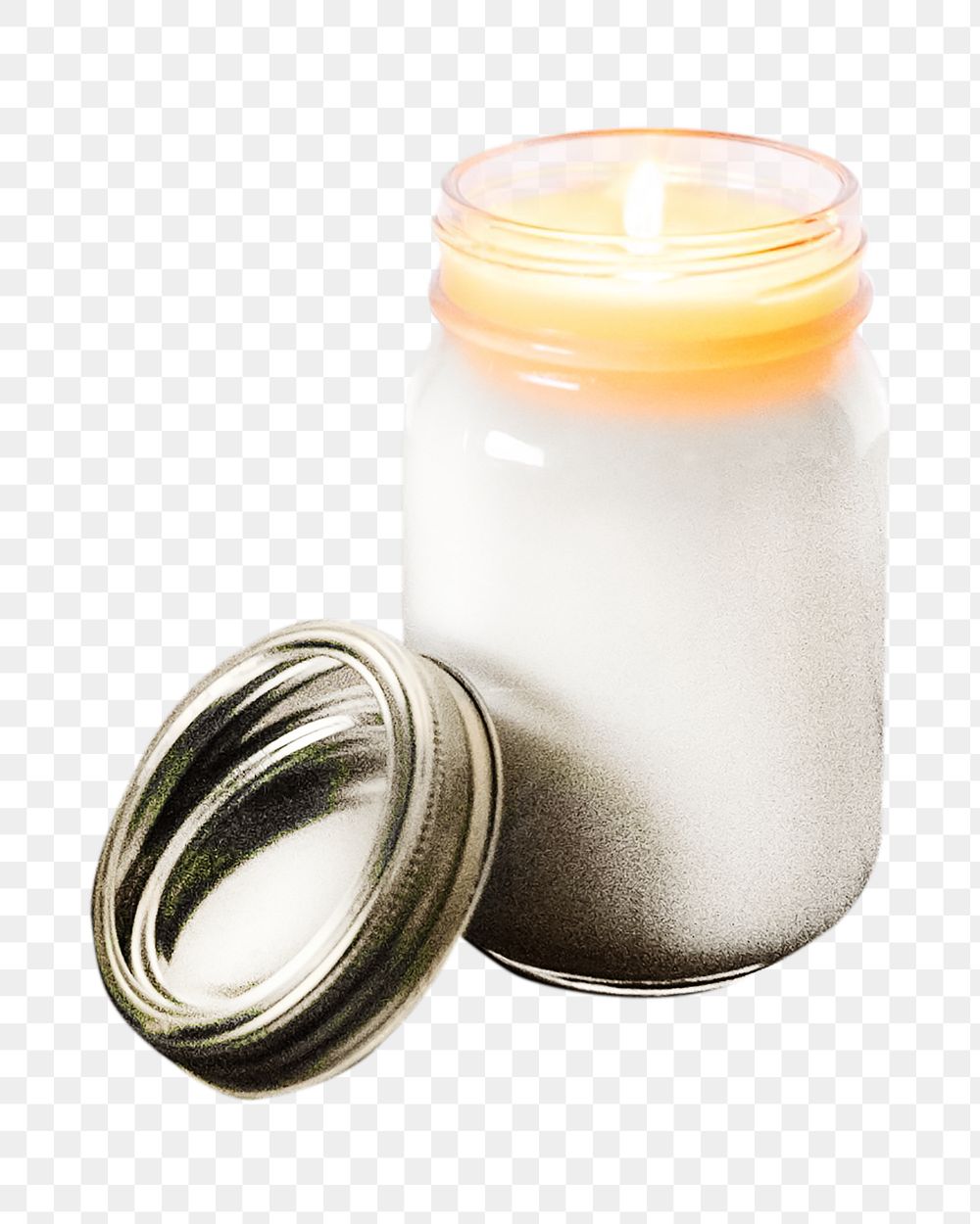 Candle jar png, isolated object, transparent background