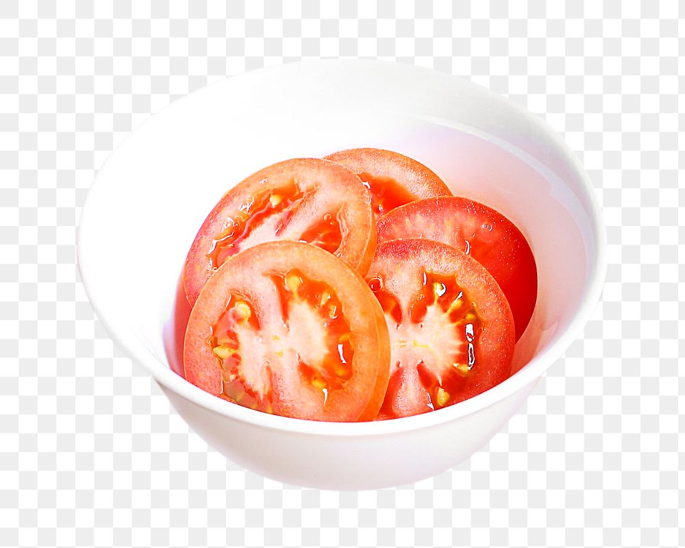 Tomato collage element on transparent background