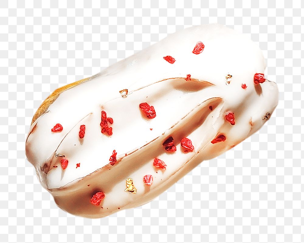 Eclair png collage element on transparent background