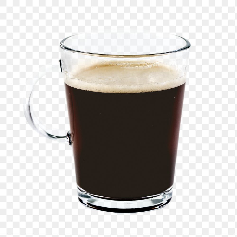 Coffee glass png collage element on transparent background