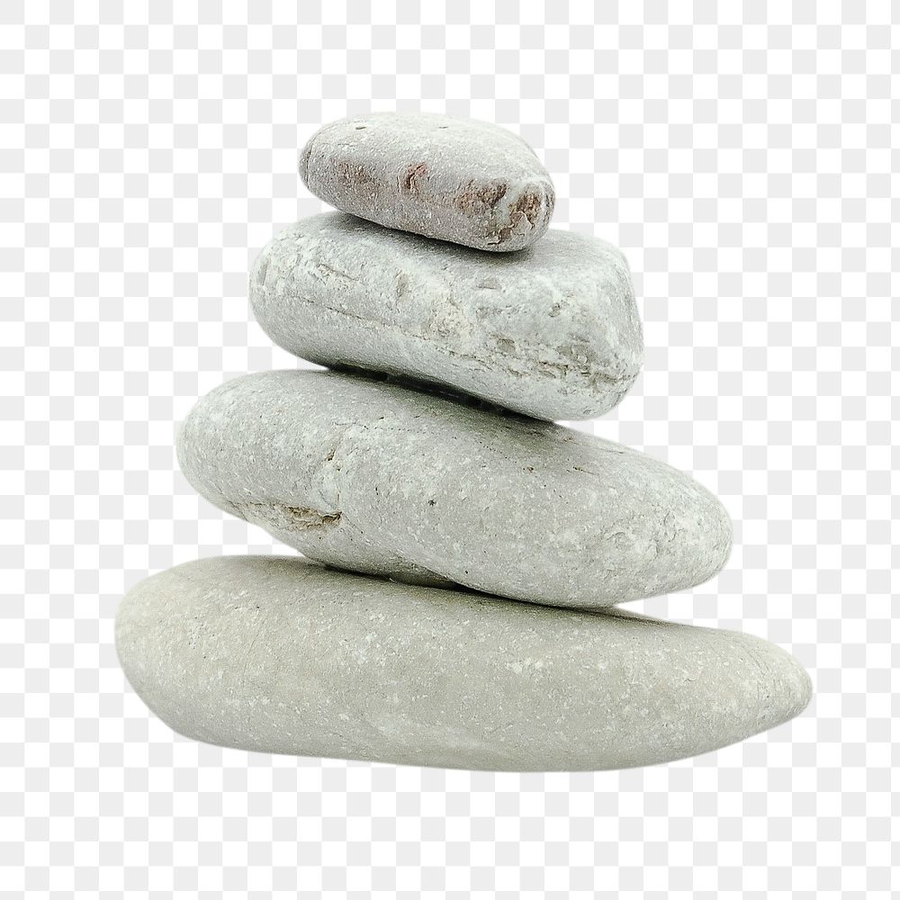 Stacked stones png, isolated object, transparent background