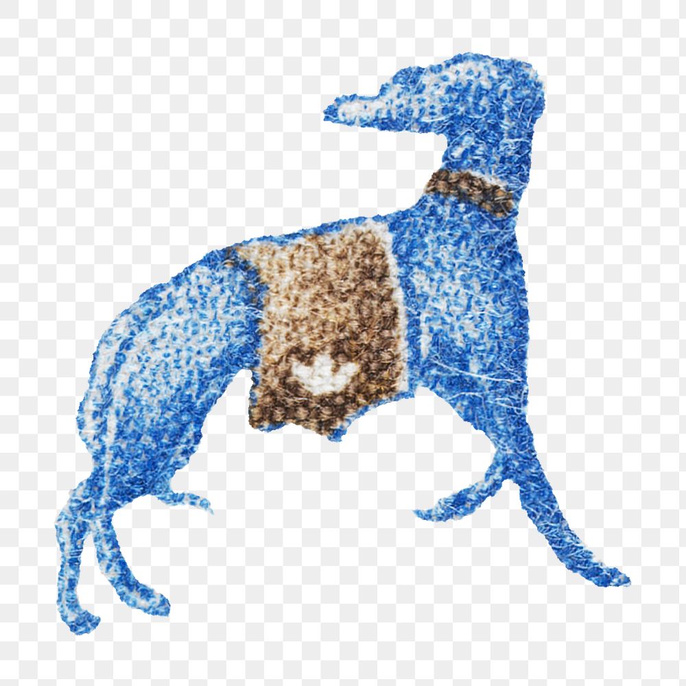 PNG Blue dog illustration transparent background. Remixed by rawpixel.