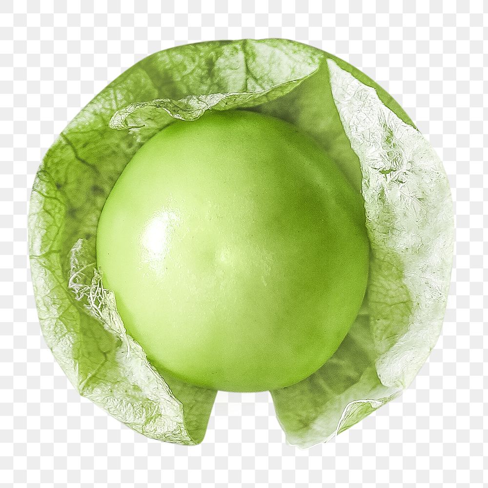 Green tomatillos png, Mexican recipe, collage element, transparent background