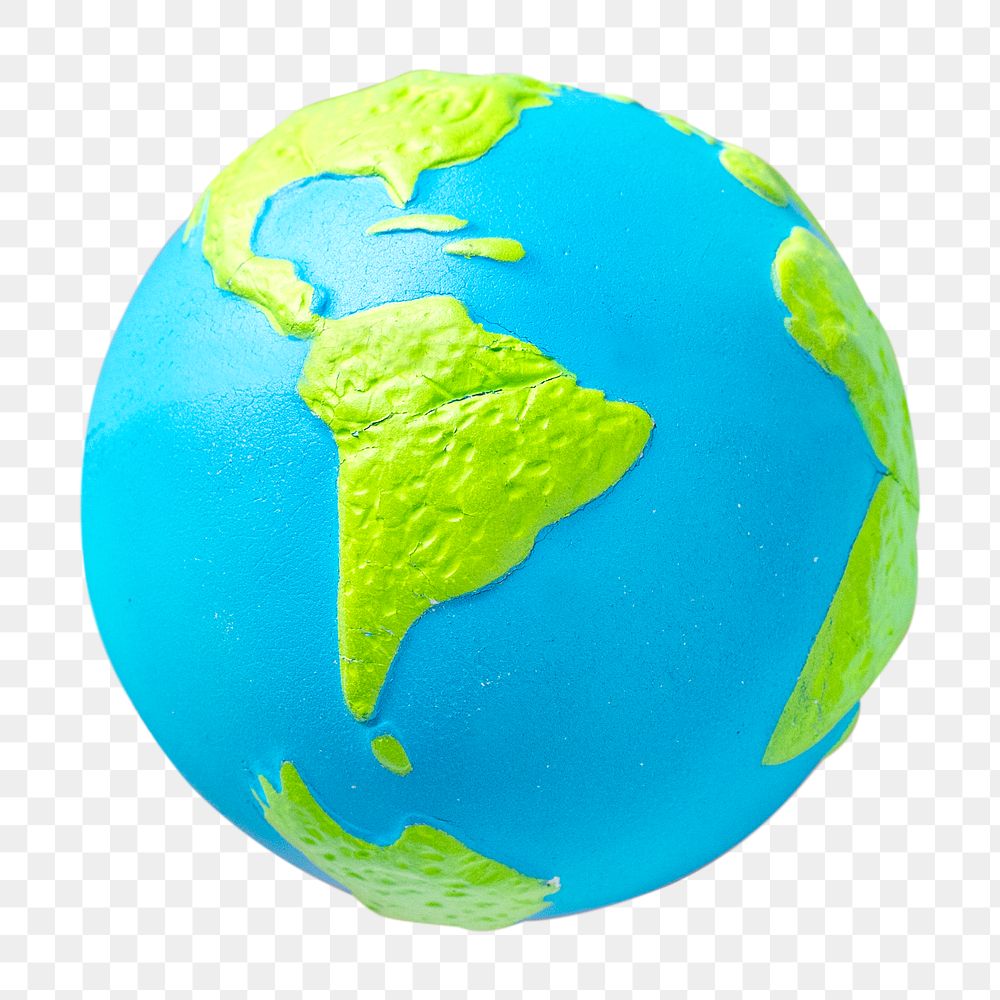 Earth globe png, isolated object, transparent background