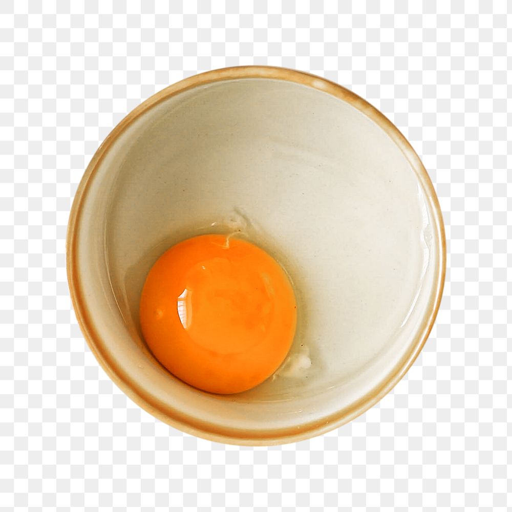 Raw eggs png collage element on transparent background