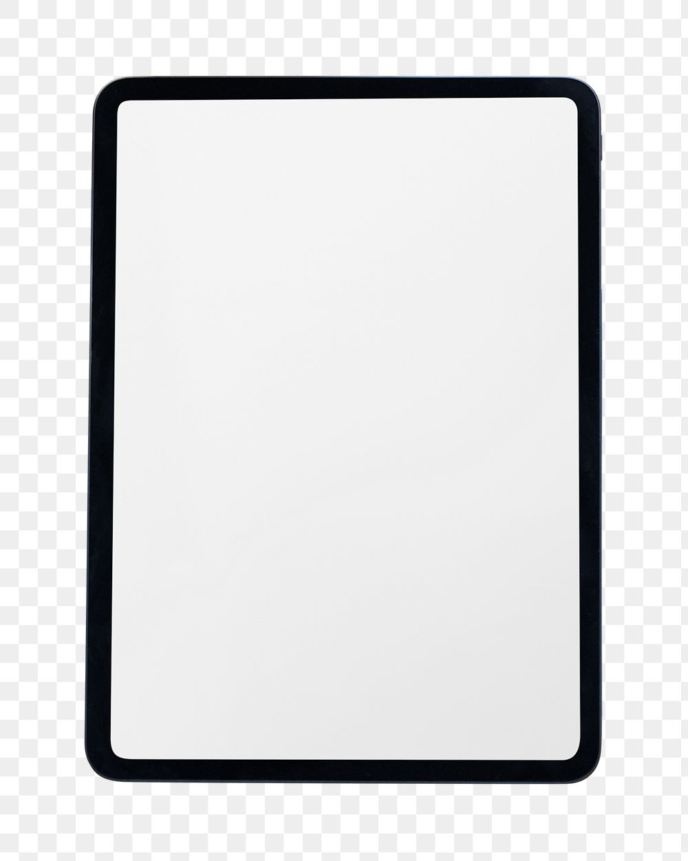 Tablet png blank screen, transparent background