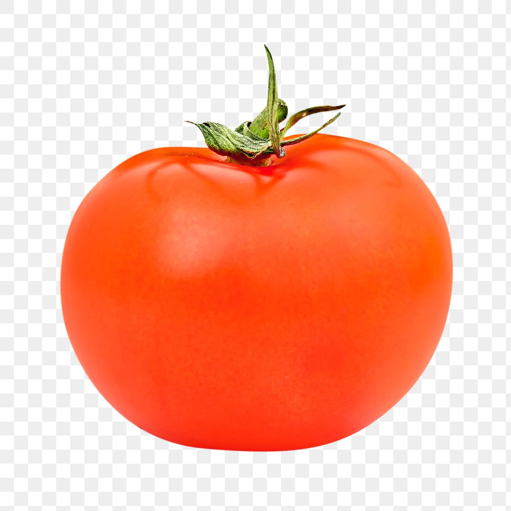 Red tomato png, transparent background