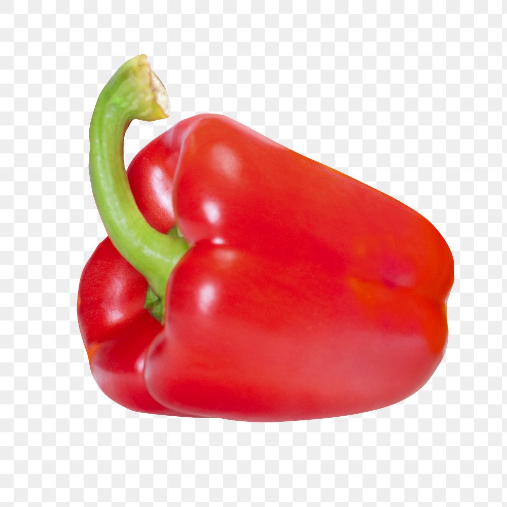 Red bell pepper. png, transparent background