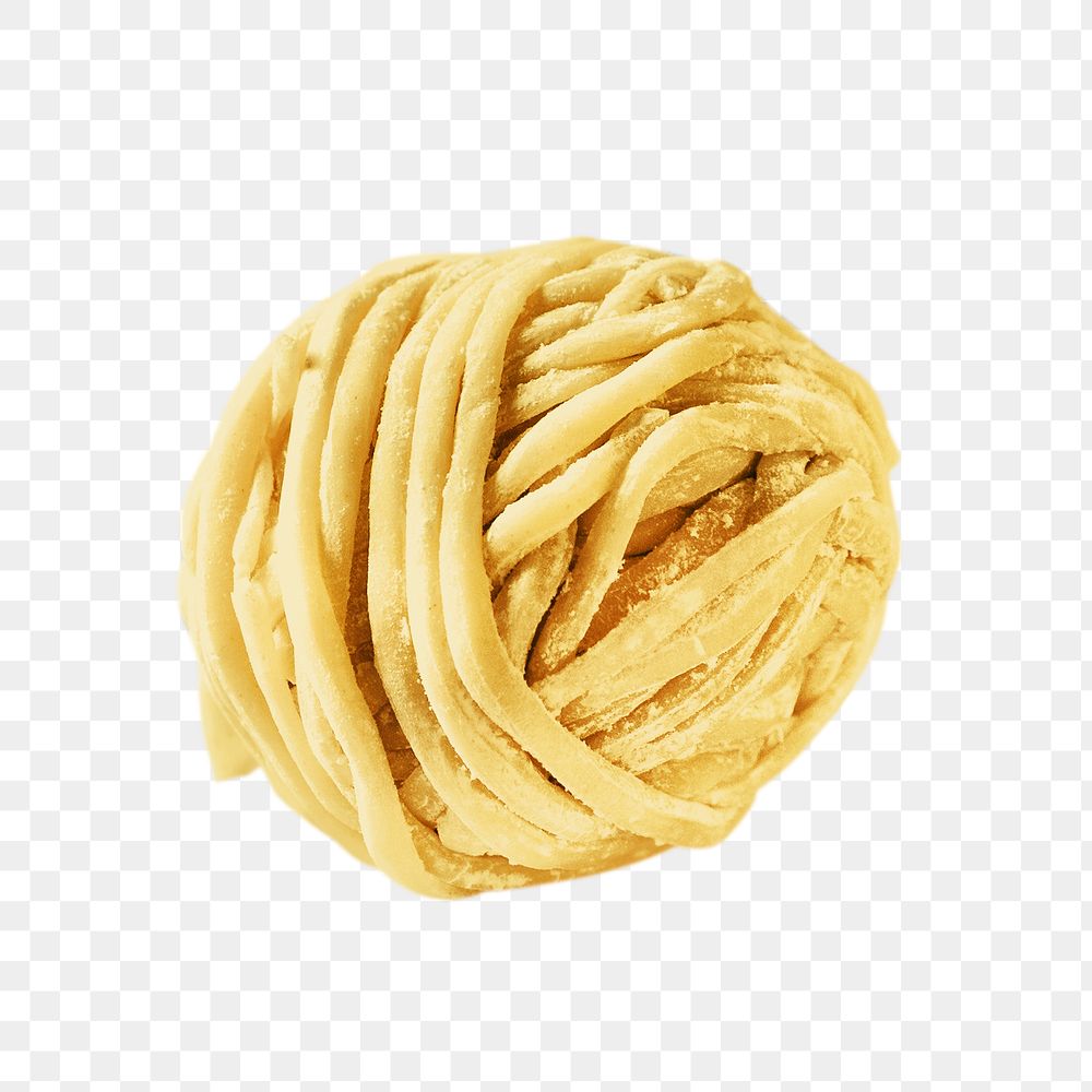 Png raw noodles dough element, transparent background