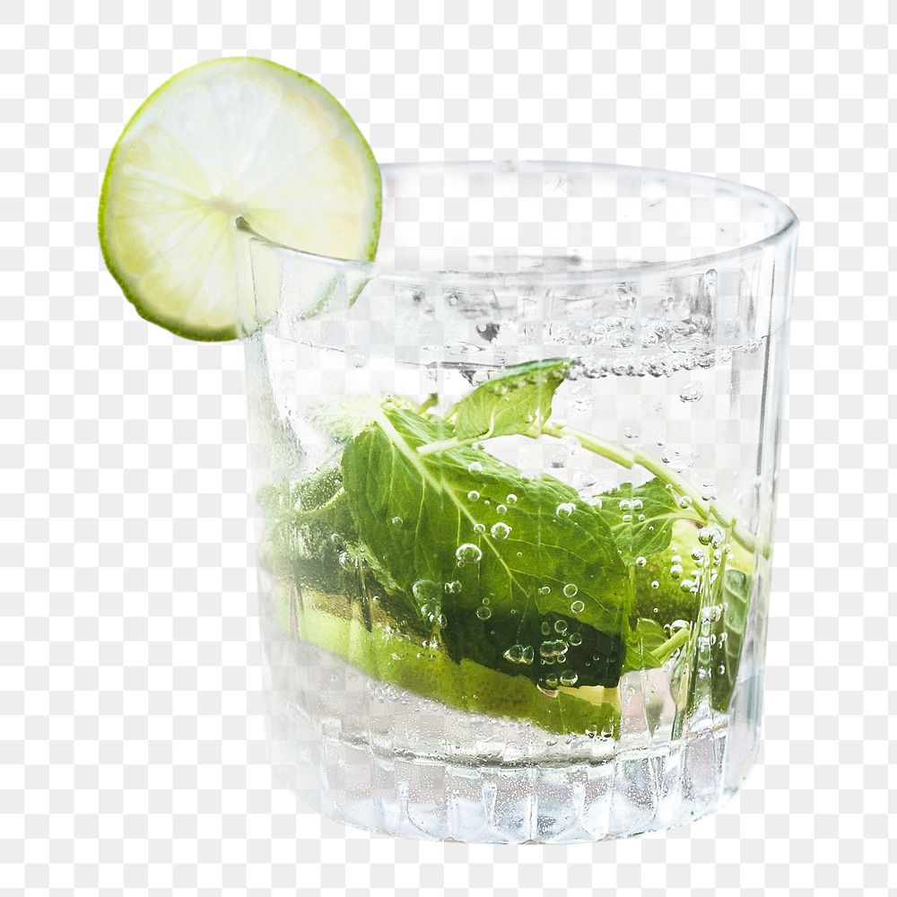 PNG fresh lime soda, collage element, transparent background