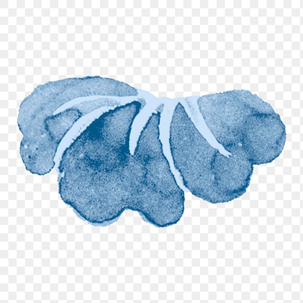 Blue peony png flower petal, transparent background