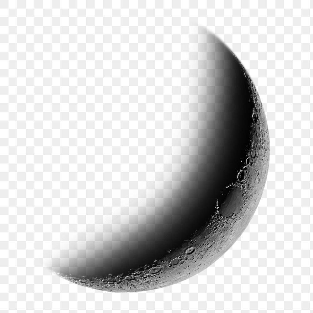 Crescent moon png astronomy, transparent background