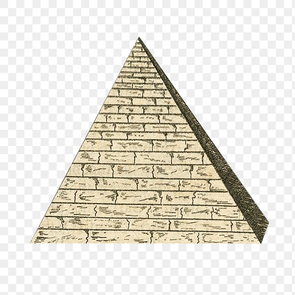 Vintage Giza Pyramids png illustration, transparent background. Remixed by rawpixel.
