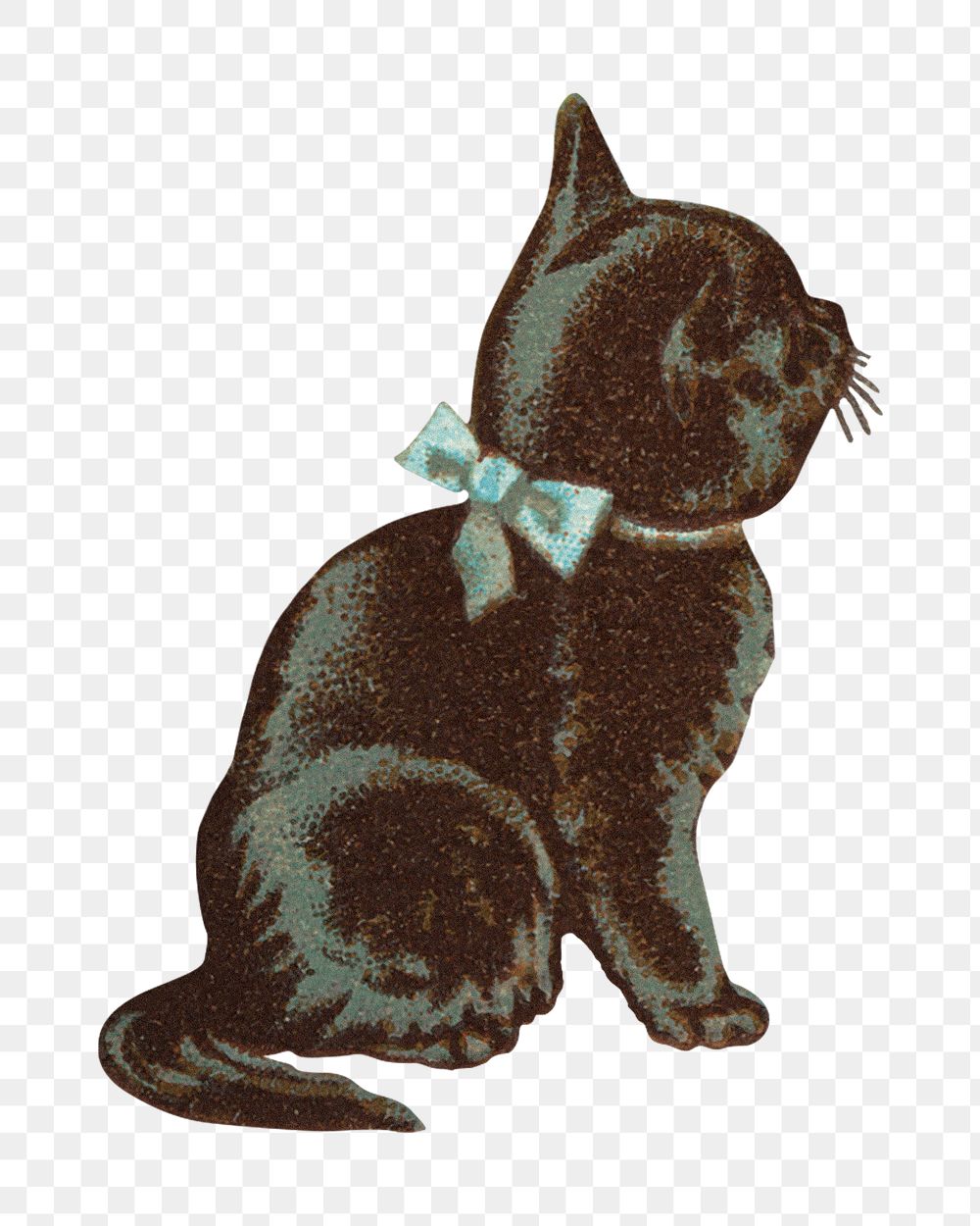 PNG Little kitten, vintage pet animal illustration, transparent background. Remixed by rawpixel.