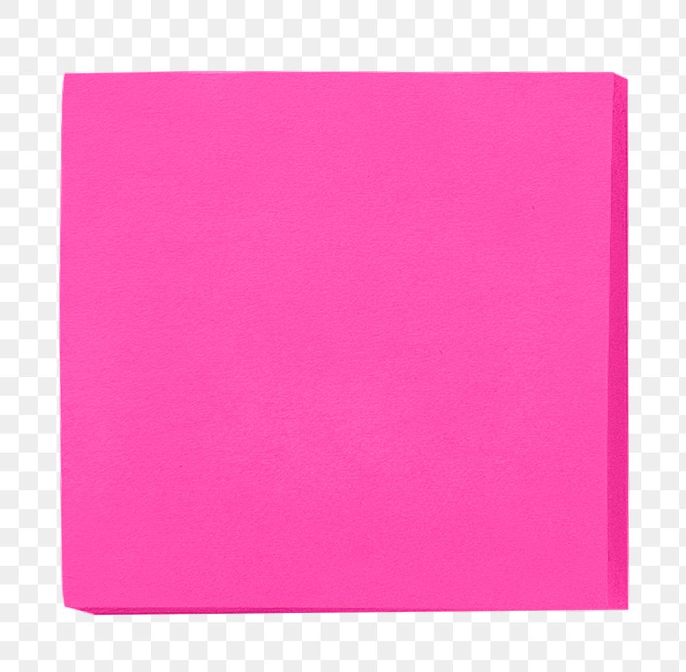 PNG pink sticky note transparent background