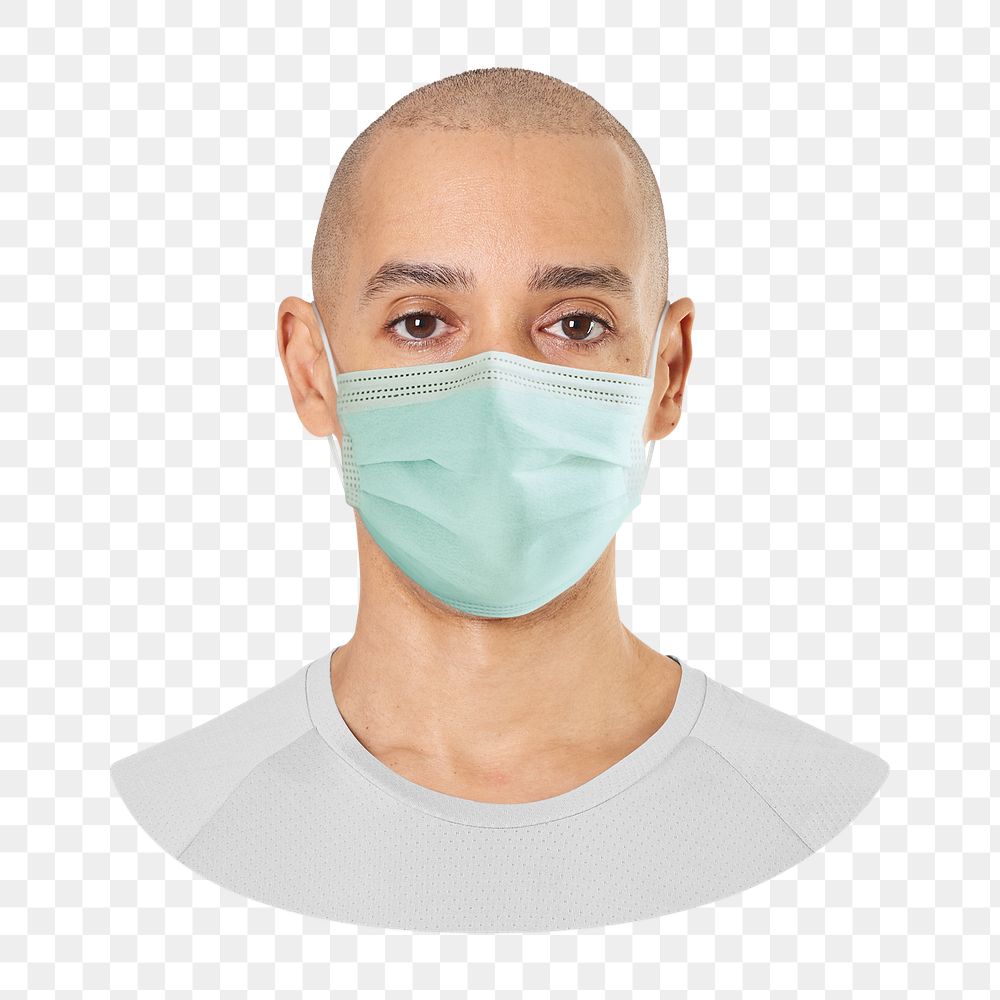 Png Covid-19 face mask closeup image on transparent background