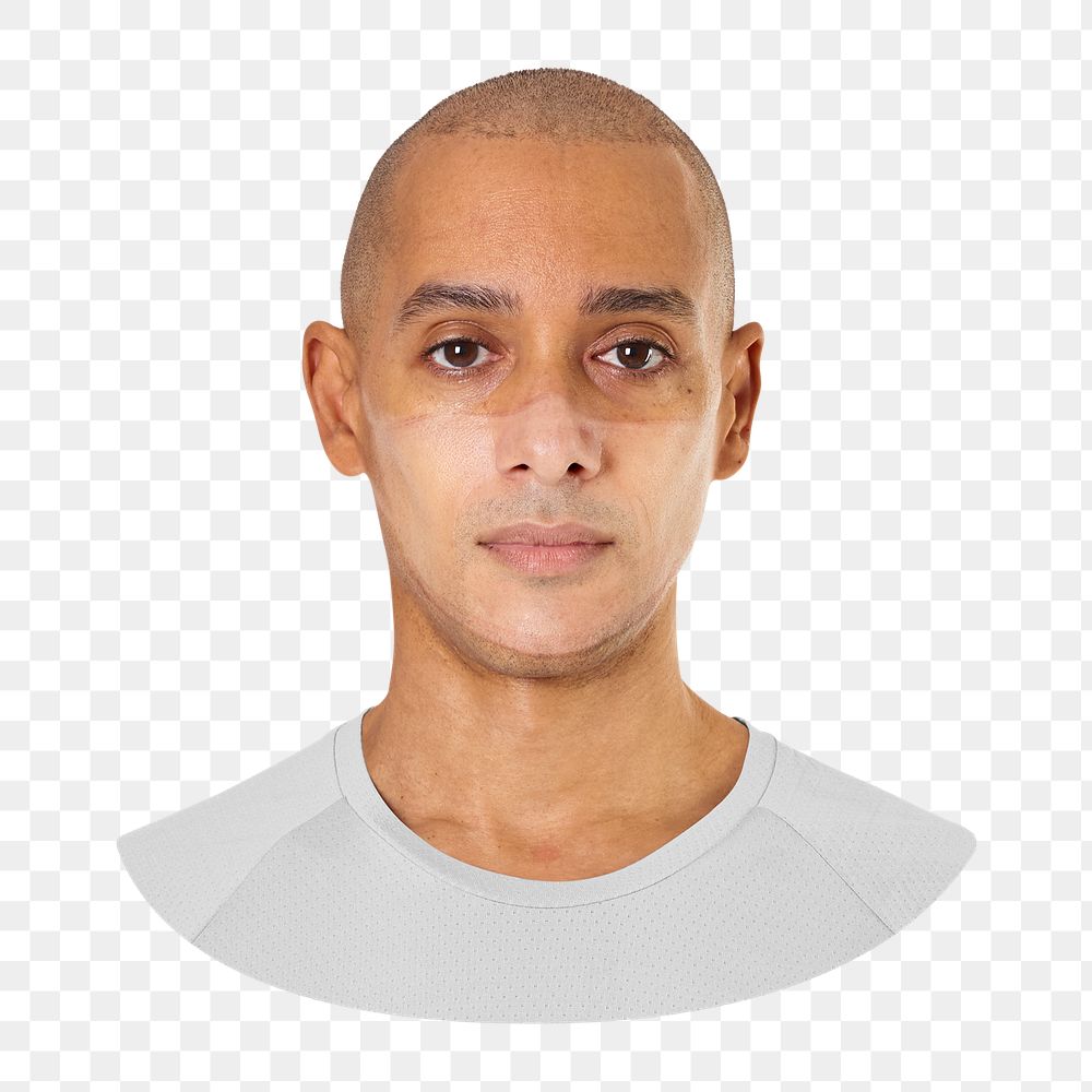 Png man with mask tan line image on transparent background