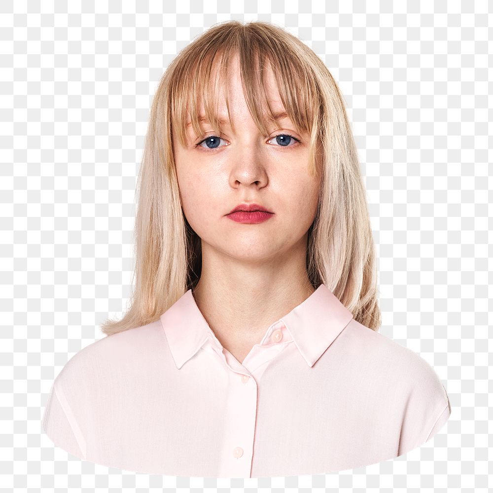 Png girl in pink shirt, transparent background