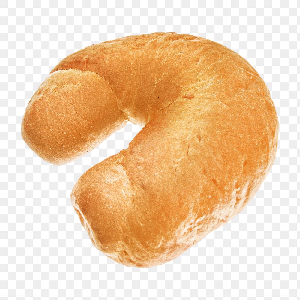 French bagel png collage element, transparent background