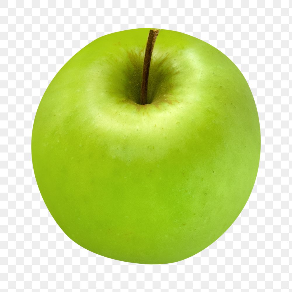 Green apple png, transparent background