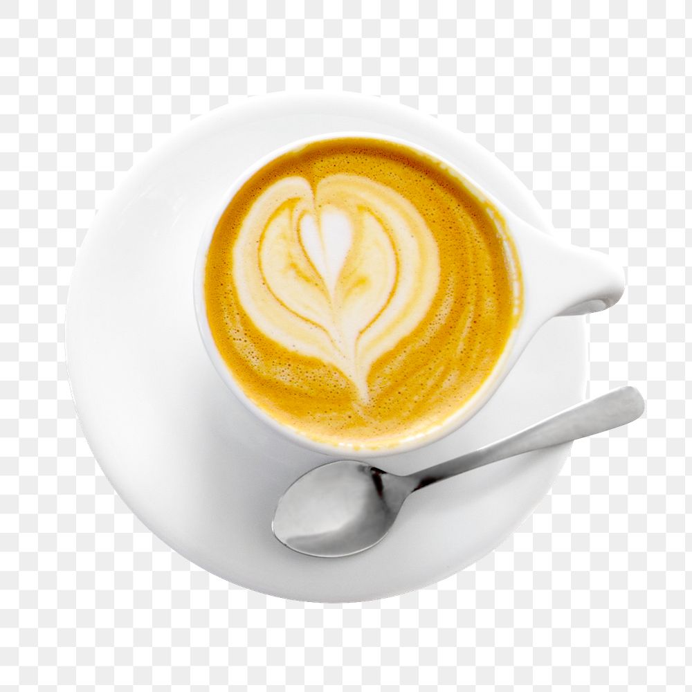 Cappuccino coffee cup png cafe, transparent background