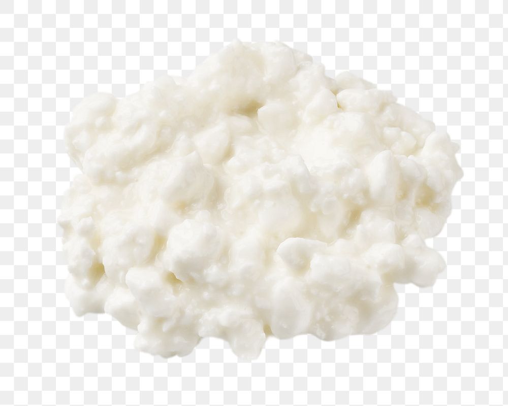 Png glob of cottage cheese, transparent background