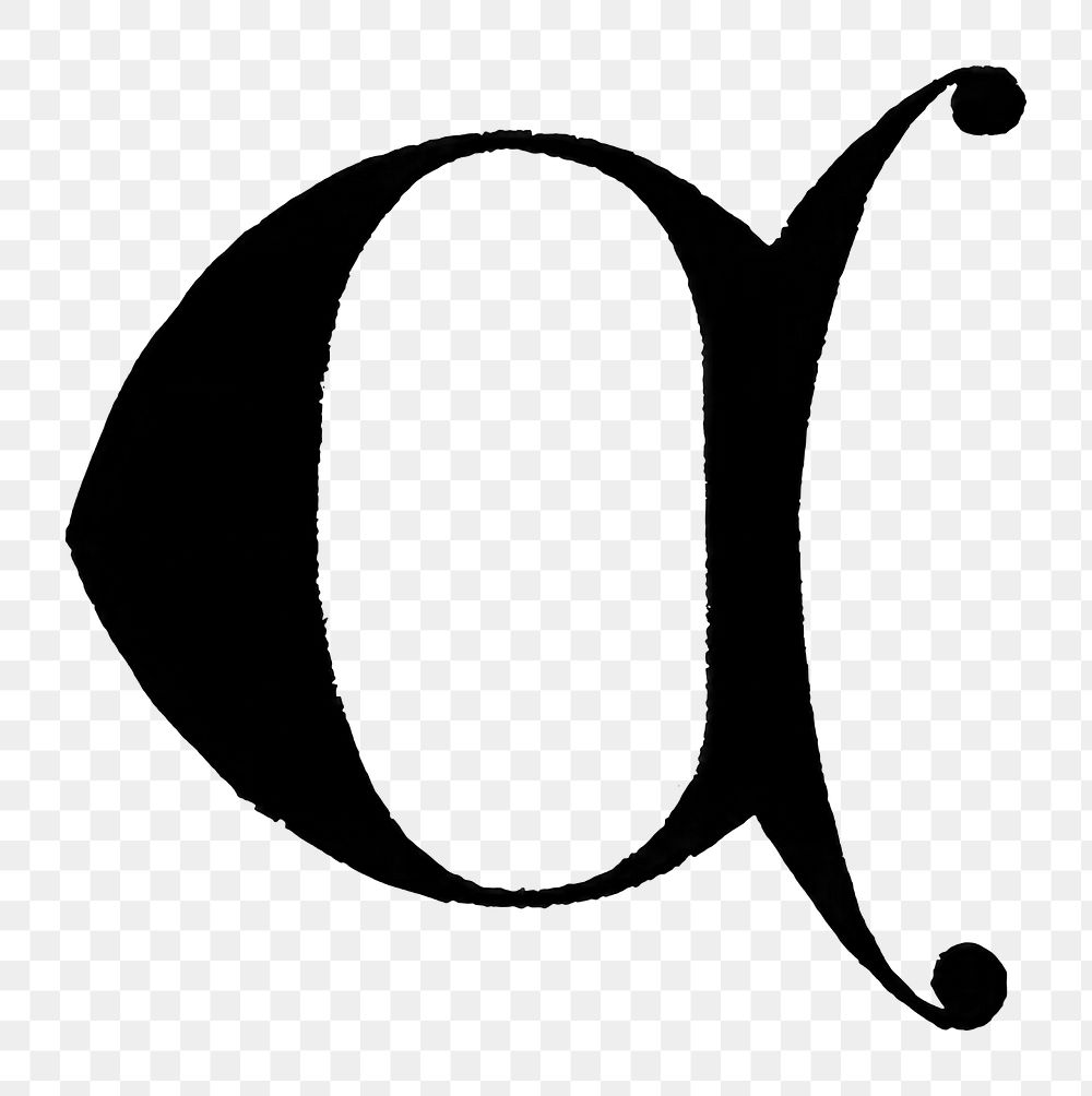 C letter PNG, gothic initials font, transparent background