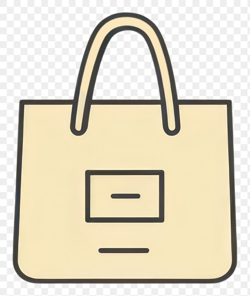 PNG Shopping bag handbag line logo. AI generated Image by rawpixel.