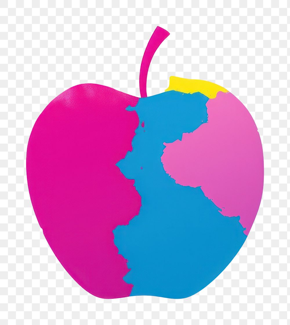 PNG Apple fruit white background creativity. AI generated Image by rawpixel.