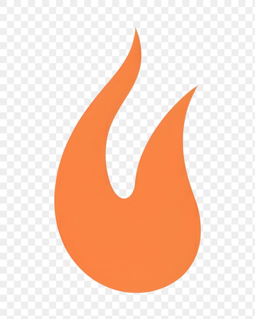 PNG Fire logo glowing burning. 