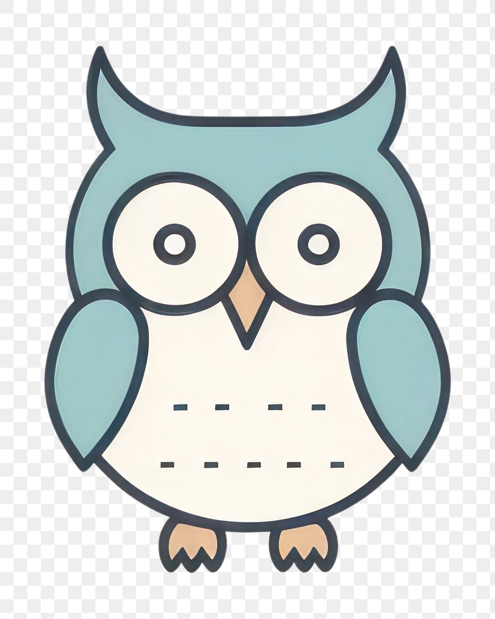 PNG Owl cartoon drawing animal. AI generated Image by rawpixel.