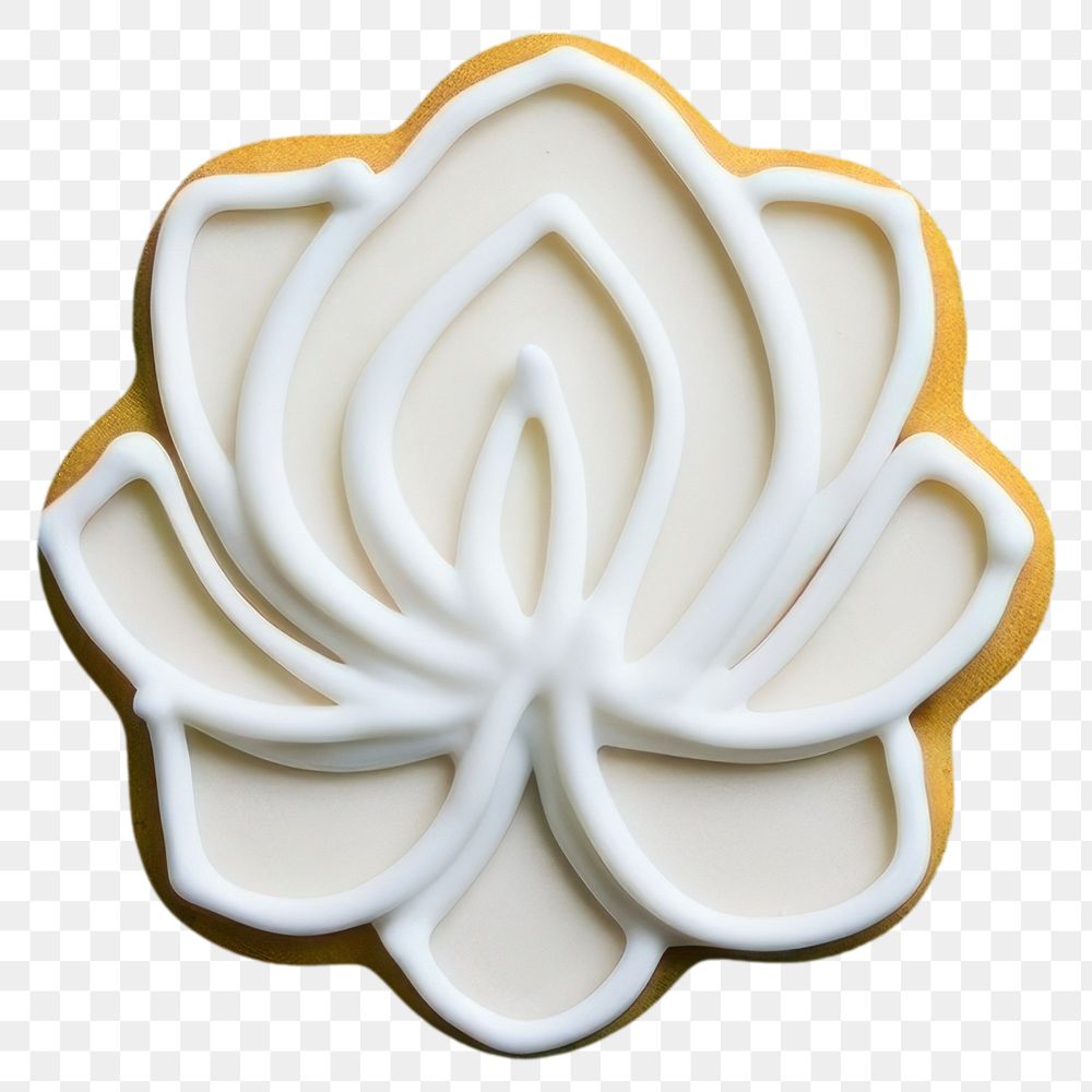 PNG Lotus icing dessert food. AI generated Image by rawpixel.