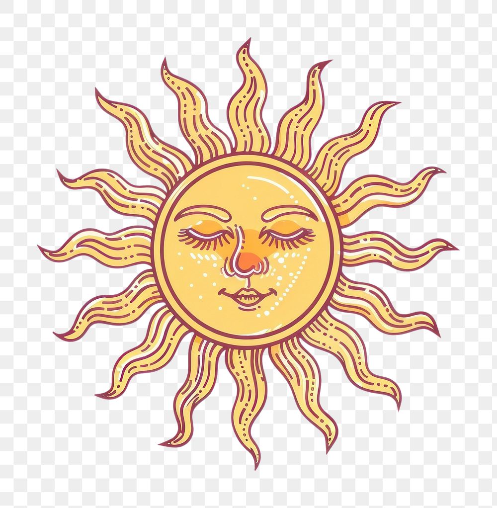 PNG Sun flat illustration emblem symbol animal.