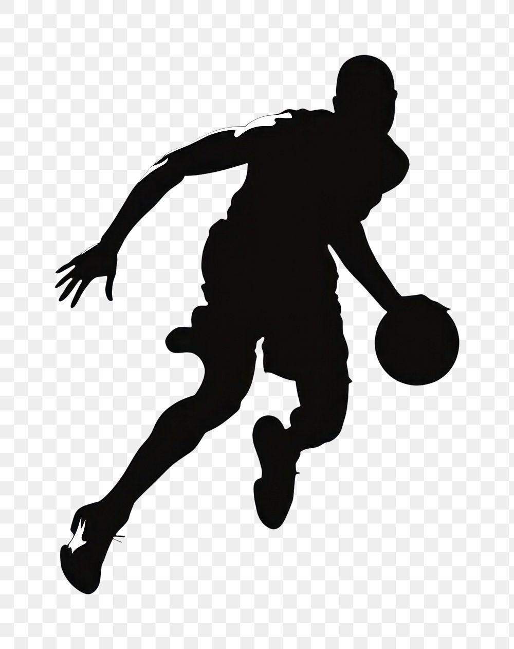 PNG Basketball player silhouette handball person sports.