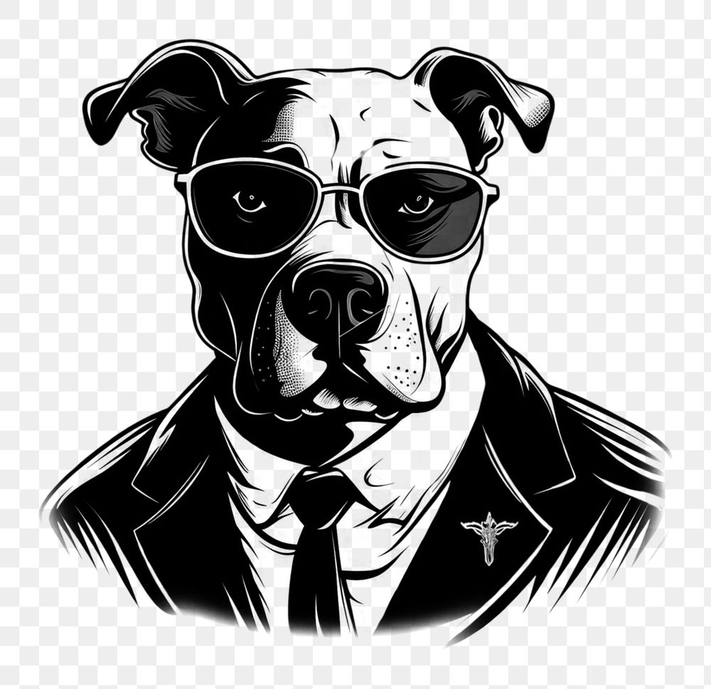 PNG Pitbull illustrated accessories accessory