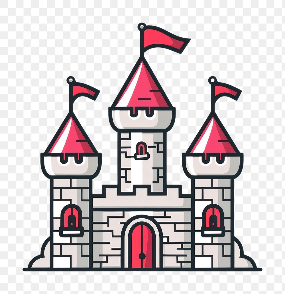 PNG Vector design of castle art architecture illustrated.