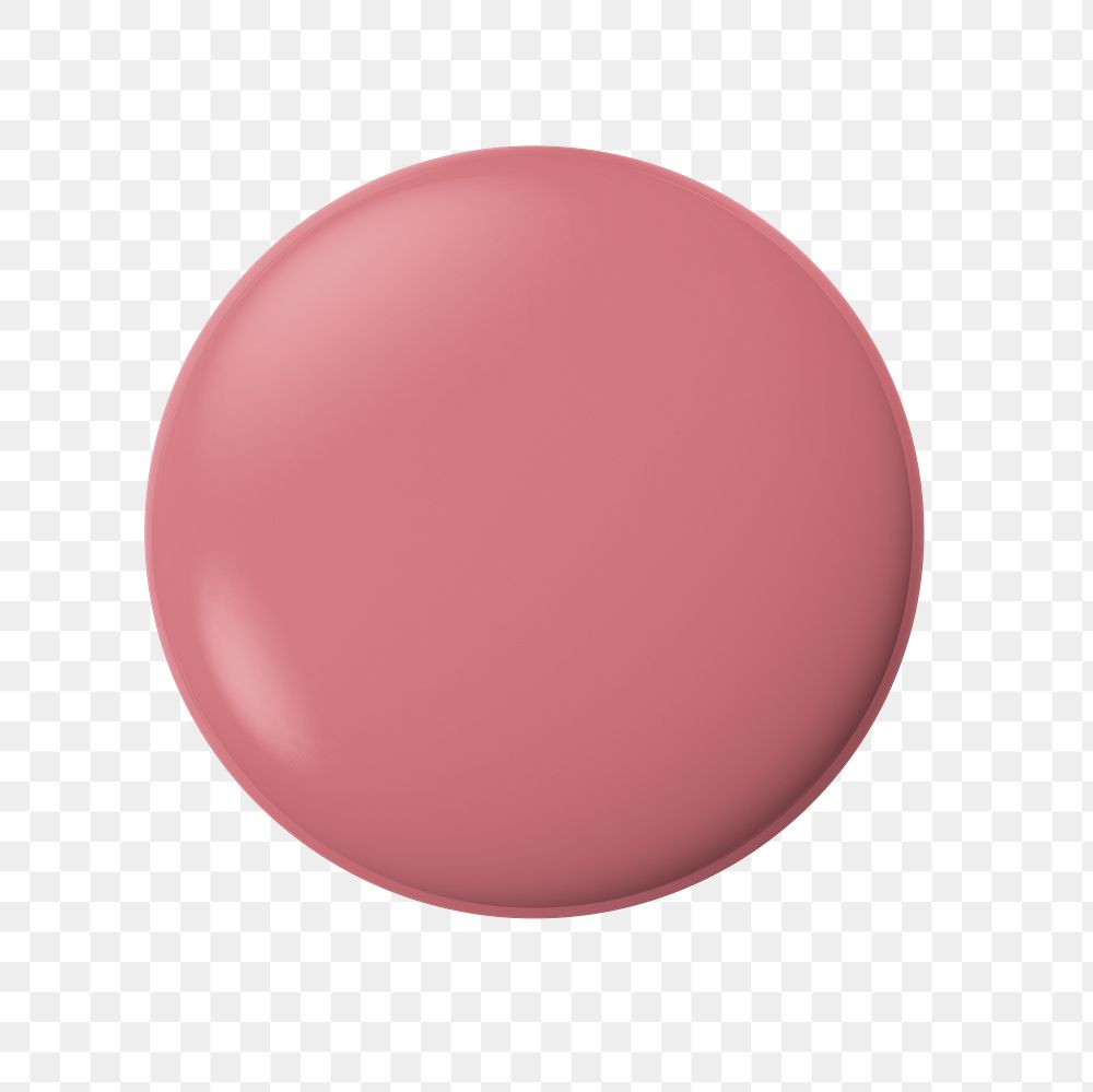 Pink round png sticker, transparent background