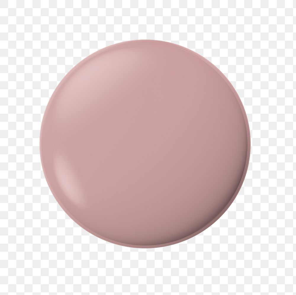 Pink round png sticker, transparent background