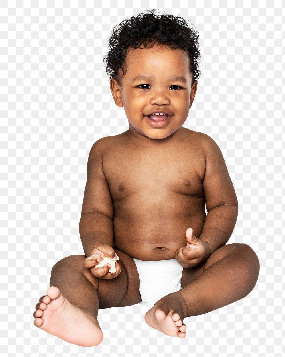 African baby png clipart, transparent background