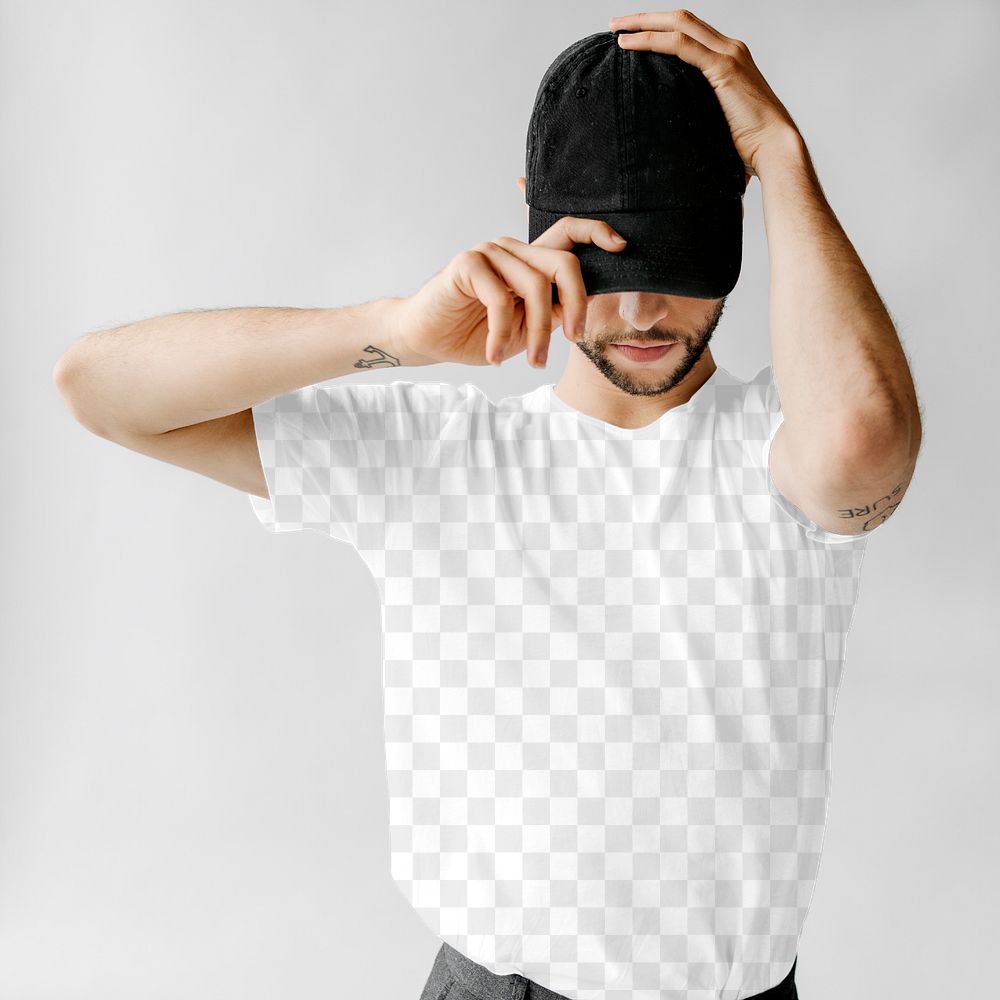 T-shirt PNG mockup men&rsquo;s apparel fashion