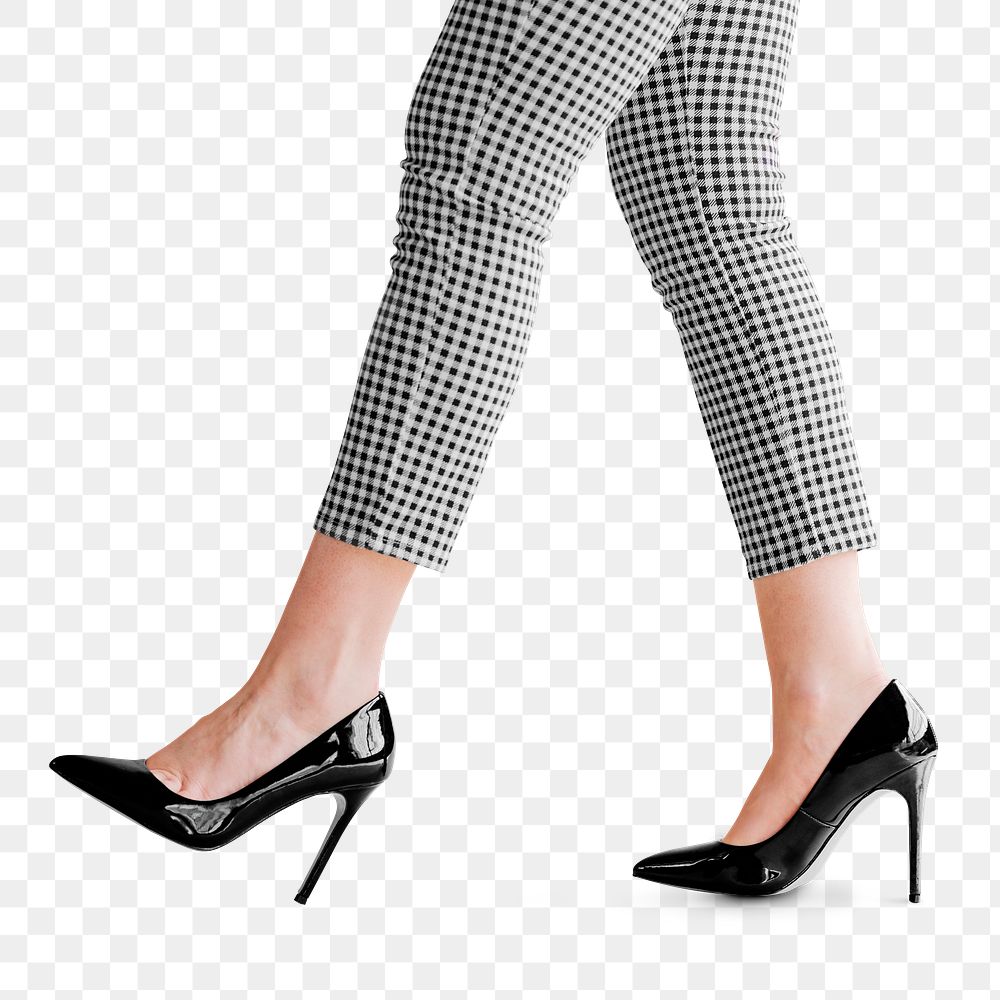 Woman in black heels transparent png social ads template