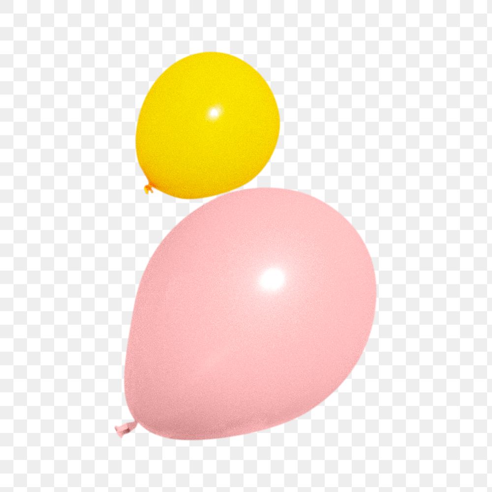 Pink and yellow balloons transparent png