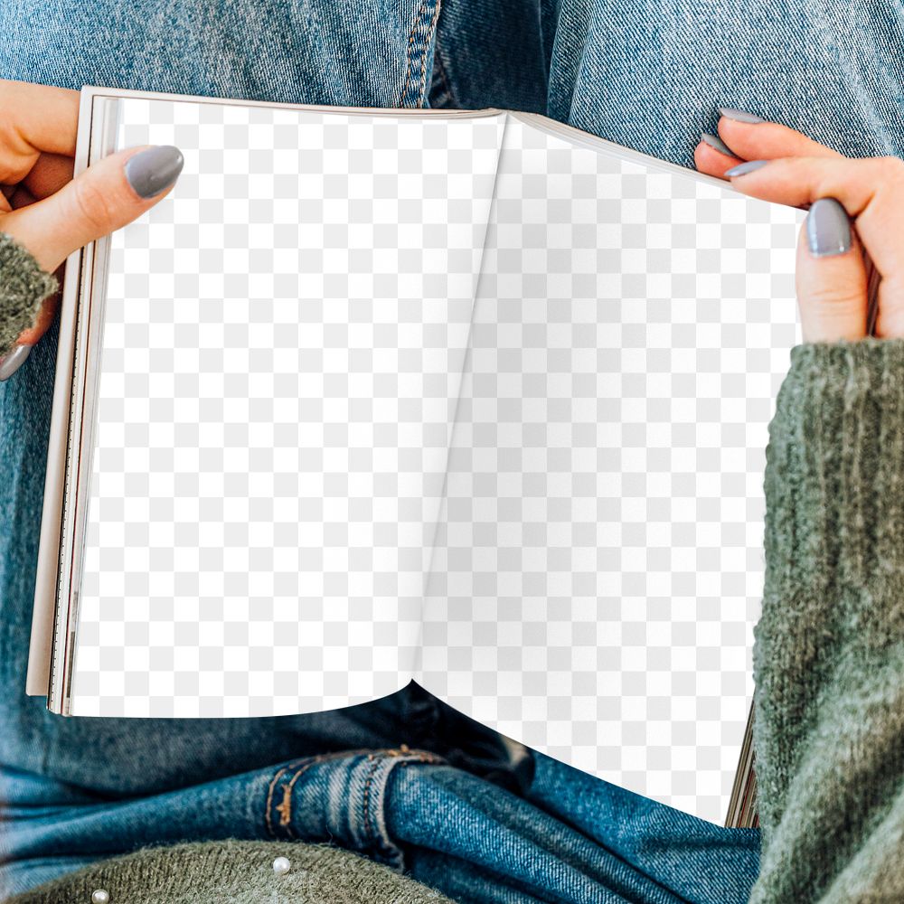 Download Woman Reading A Book Mockup At Home Design Element Free Transparent Png 2403237 PSD Mockup Templates