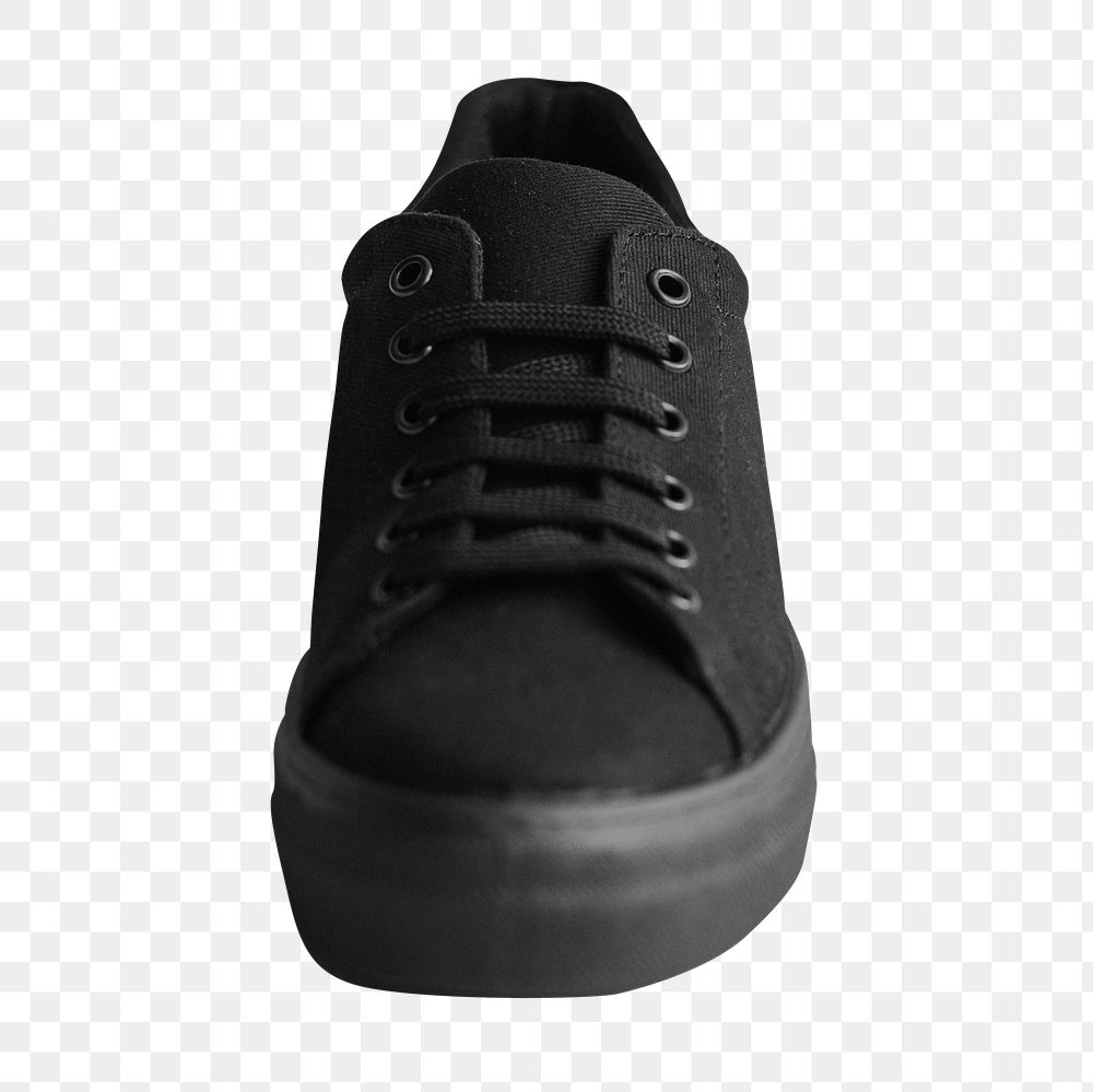 Png unisex black canvas sneakers minimal fashion