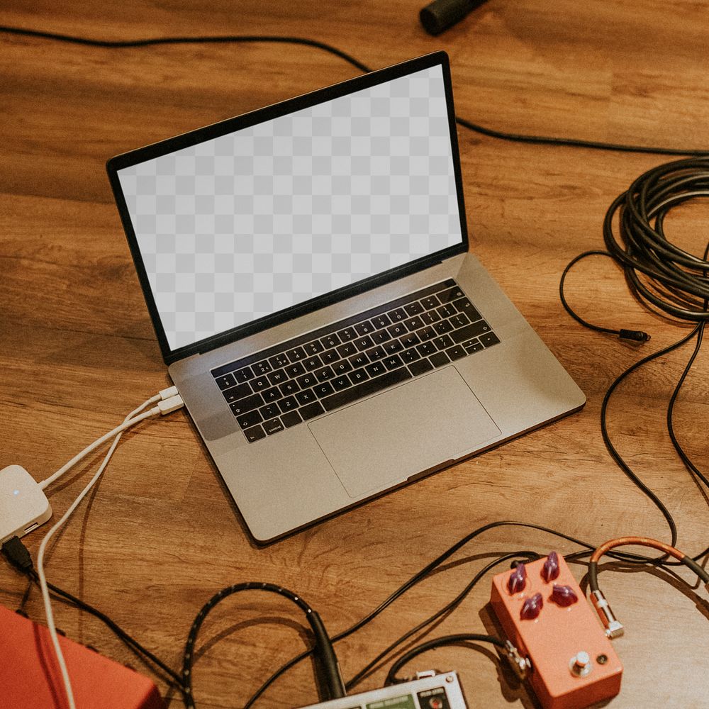 Laptop png screen mockup, digital device image
