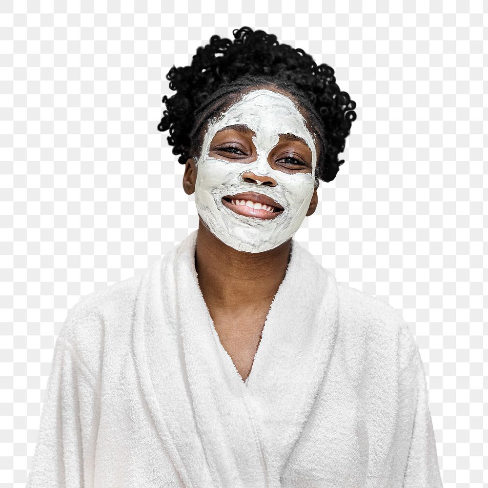 Png woman at spa sticker, health & wellness, transparent background